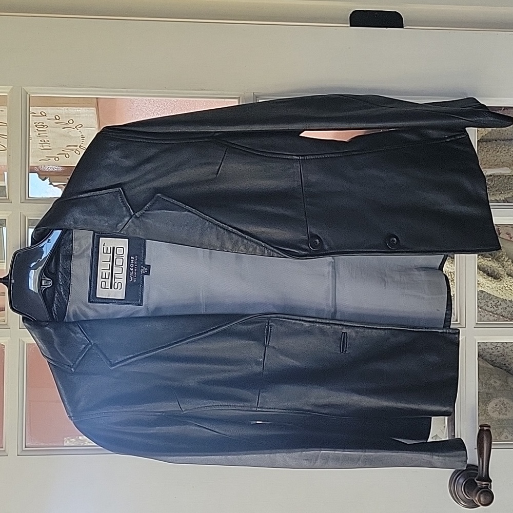 Leather blazer